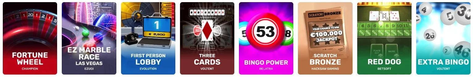 Koru Casino  Tischspiele